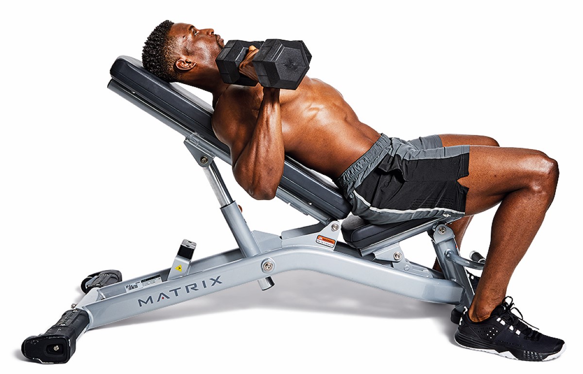 Incline Dumbbell Bench Press - Chest Exercise for Gym , supino